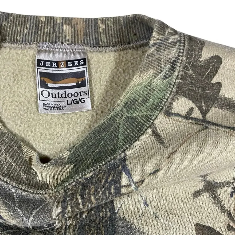 Vintage 90s RealTree x Jerzees Camo Crewneck Sweater - L